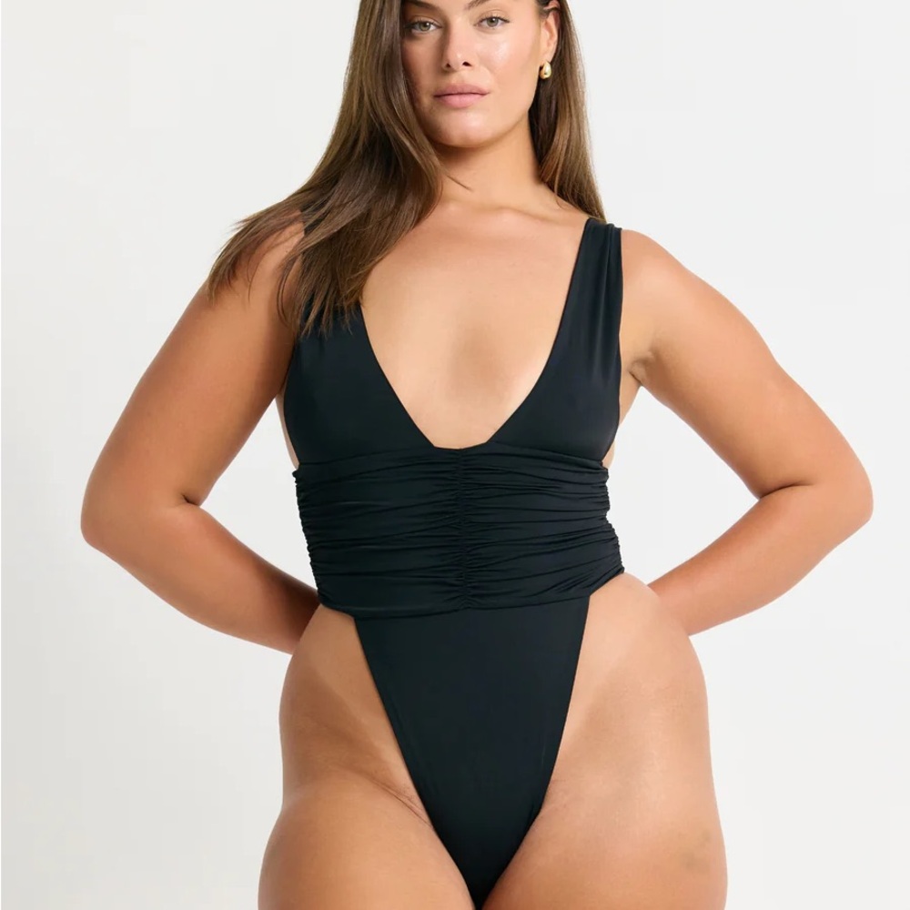 Riot Swim Black Echo One Piece Swimsuit